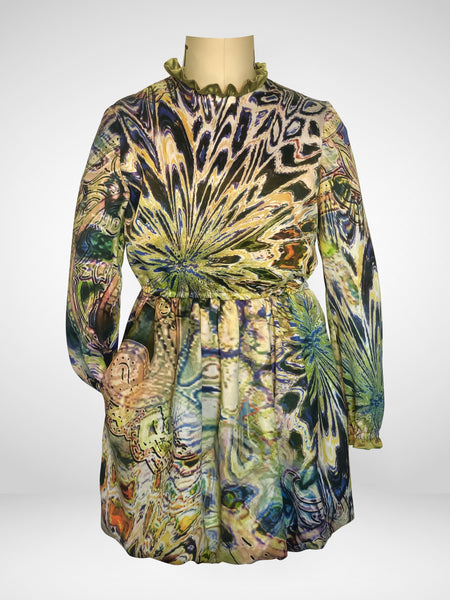 <transcy>Vestido de rayas de manga larga Muni Fancy</transcy>