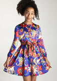 Dress - Brianna 'Passion Flower' Long Sleeved Dress