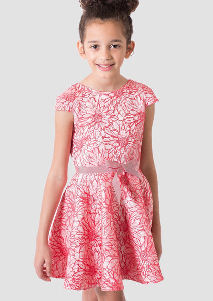Dress - Floral Cap Sleeve Dress