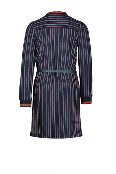 Dress - Muni Fancy Long Sleeve Stripped Dress