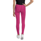 Leggings - Checkered Effect Fuchsia Leggings