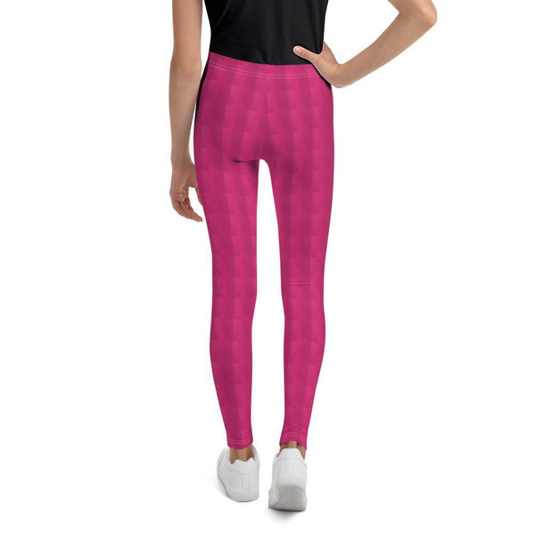 Leggings - Checkered Effect Fuchsia Leggings