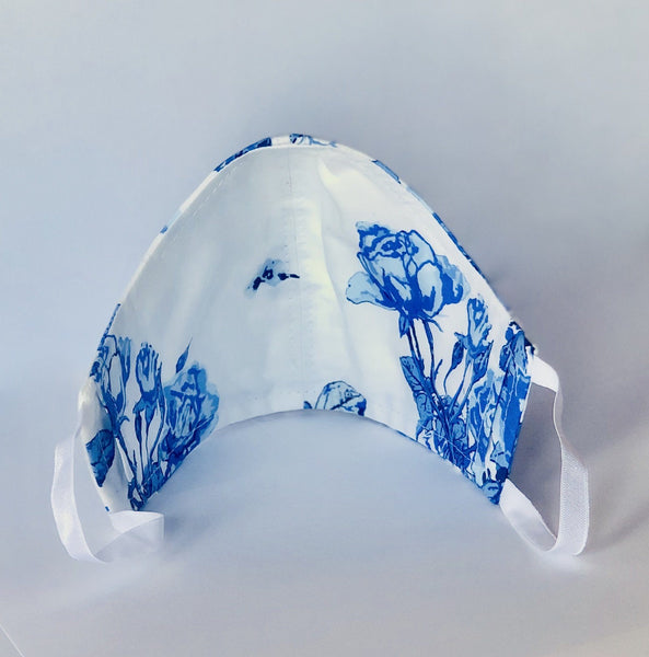 Mask - Blue Blooms Face Mask