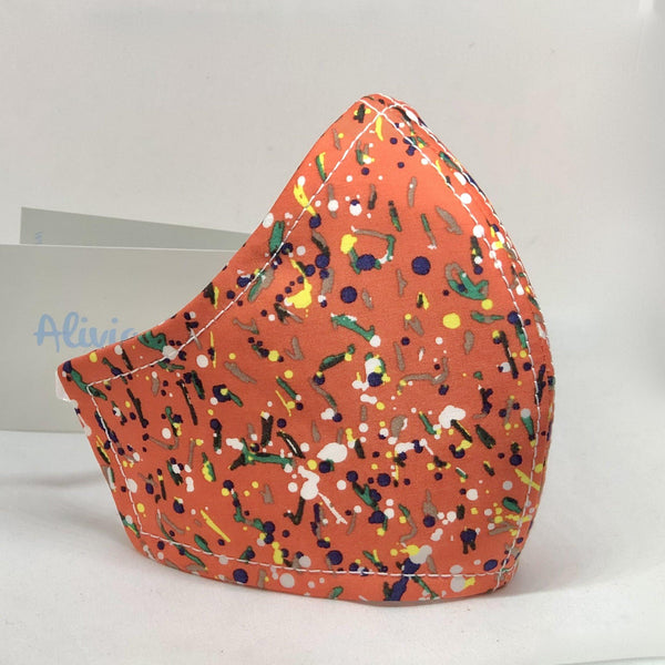 MASK - Liberty Print Orange Face Mask