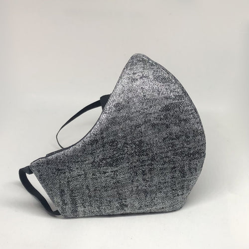MASK - Silver Grey Metallic Face Mask