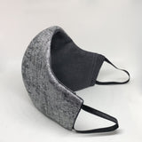 MASK - Silver Grey Metallic Face Mask