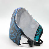 MASK - Unisex Face Masks -  Blue Text Print
