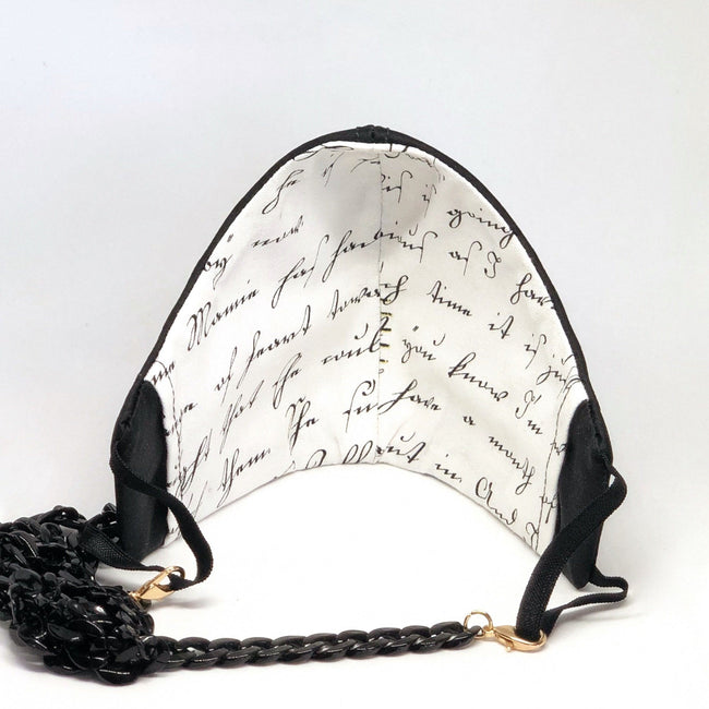 MASK - Unisex Face Masks - Sateen Black With Lanyard