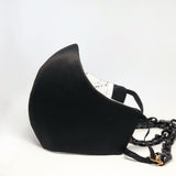 MASK - Unisex Face Masks - Sateen Black With Lanyard