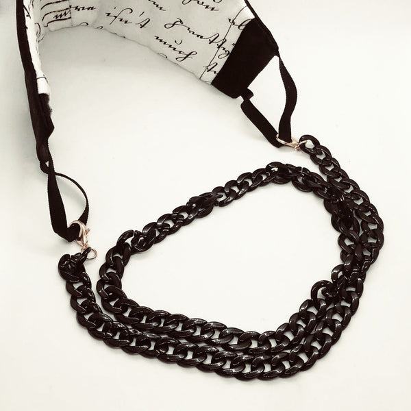 MASK - Unisex Face Masks - Sateen Black With Lanyard
