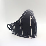 MASK - Unisex Face Masks - Twig Print - Grey