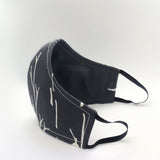 MASK - Unisex Face Masks - Twig Print - Grey