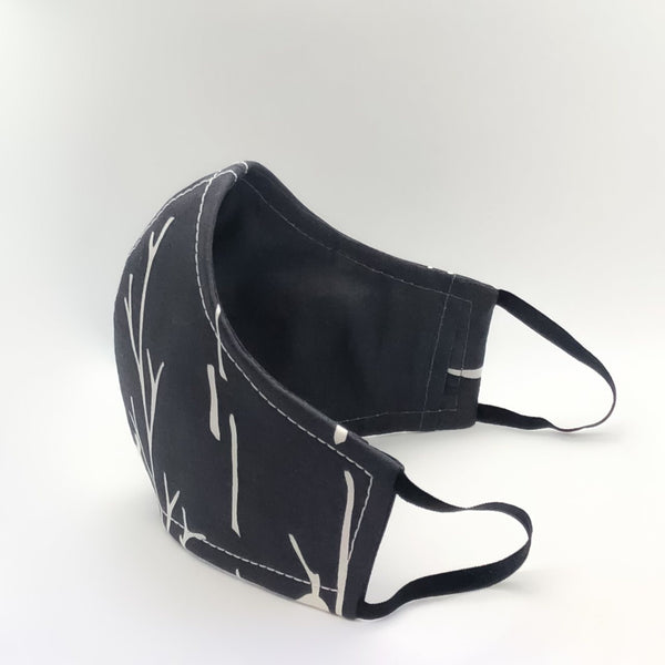 MASK - Unisex Face Masks - Twig Print - Grey