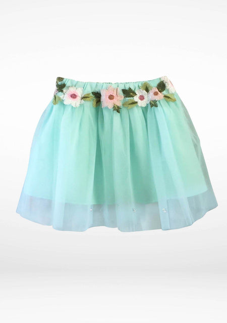Aria Blue Blooms Skirt