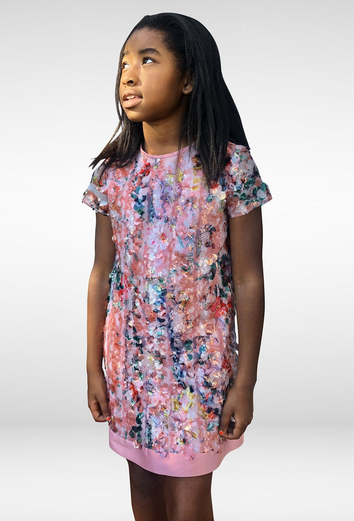 <transcy>Vestido de encaje con lentejuelas multicolor Kayla</transcy>