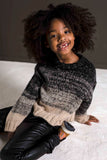 Sweater - Colorblock Knit Sweater