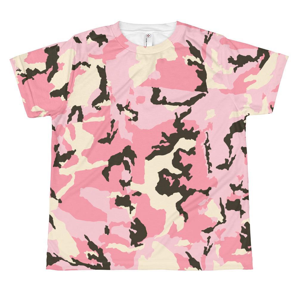 <transcy>Camiseta de camuflaje rosa Allover</transcy>