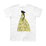 Girl In Yellow Blooms & Butterflies Dress T-shirt