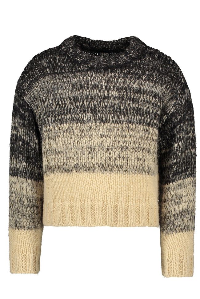 Sweater - Colorblock Knit Sweater
