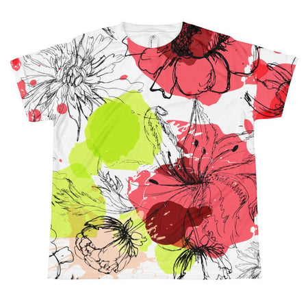 Allover Floral Print T-shirt - Lilac & Mauve