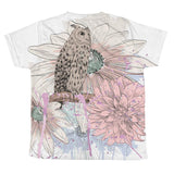 T-shirt - Owl Perched In Pastel Blooms T-shirt